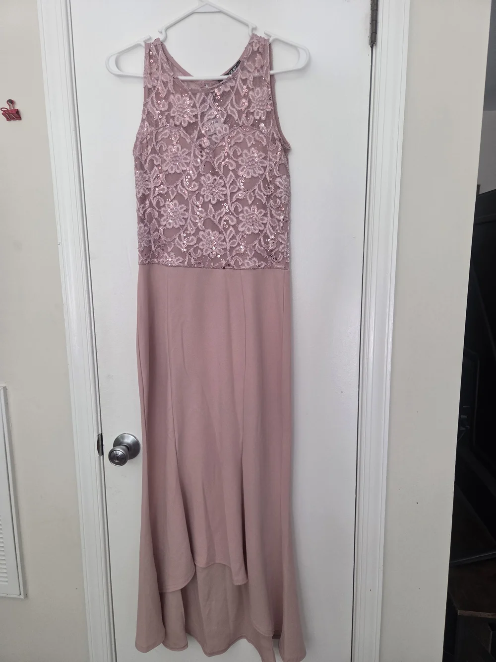 quiz pink dress Quiz Pink Petite Asymmetric Cowl Neck Maxi Dress - 6